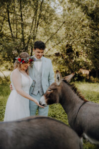 Eselsmühle Stuttgart Hochzeit Sommer shooting Esel
