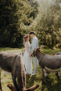 Eselsmühle Stuttgart Hochzeit Sommer shooting Esel